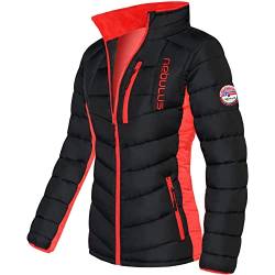 Nebulus Damen Jacke GRAFFITY, warme Outdoorjacke, praktische & vielseitige Übergangs- & Winterjacke, schwarz-rot - L/40 von Nebulus