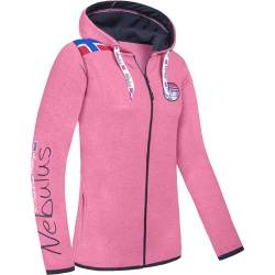 Nebulus Damen Sweatjacke TURIOL, Jacke, praktische Kapuzenjacke (DE/NL/SE/PL, Alphanumerisch, XXL, Regular, Regular, fuchsia-schwarz) von Nebulus