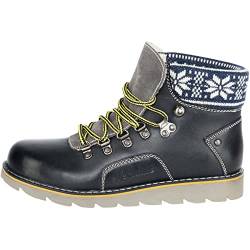 Nebulus Damen Winterstiefel FURGIE, warme Stiefel mit Merinowolle, Lederstiefel, navy - 38 von Nebulus