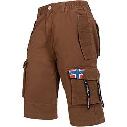 Nebulus Herren Cargo Short BOODY, Sommer Hose, Herren mit 6 Taschen (DE/NL/SE/PL, Alphanumerisch, L, Regular, Regular, Toffee) von Nebulus