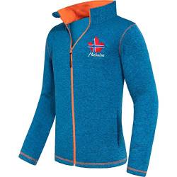 Nebulus Herren Fleecejacke Chios, warme Fleece Jacke, mit langem Full-Zip Reißverschluss, Malibu-orange - S von Nebulus