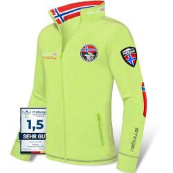 Nebulus Herren Fleecejacke Explore, warme Fleece Jacke, mit langem Full-Zip Reißverschluss, Lime - XL von Nebulus