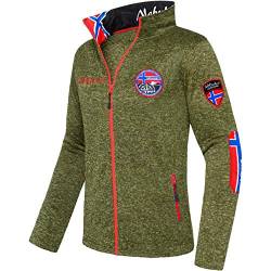 Nebulus Herren Fleecejacke FLENN, warme Fleece Jacke, mit langem Full-Zip Reißverschluss, Gap-Green - XXL von Nebulus