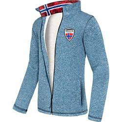 Nebulus Herren Fleecejacke Lagonda, warme Fleece Jacke, mit langem Full-Zip Reißverschluss, Blue net - L von Nebulus