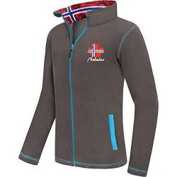 Nebulus Herren Fleecejacke Next, warme Fleece Jacke, mit langem Full-Zip Reißverschluss, Antra - S von Nebulus