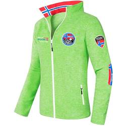 Nebulus Herren Fleecejacke OFFBACK, warme Fleece Jacke, mit langem Full-Zip Reißverschluss, Lime - XL von Nebulus