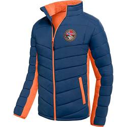 Nebulus Herren Jacke GENIUS, warme Outdoorjacke, praktische & vielseitige Übergangs- & Winterjacke, navy-orange - S von Nebulus