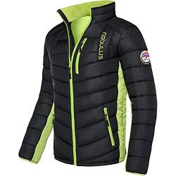 Nebulus Herren Jacke GRAFFITY, warme Outdoorjacke, praktische & vielseitige Übergangs- & Winterjacke, schwarz-lime_g - M von Nebulus