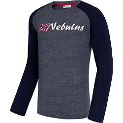 Nebulus Herren Longsleeve Cup, lässige Shirt, Rundhalsausschnitt, Navy meliert - - M von Nebulus