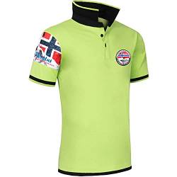 Nebulus Herren Poloshirt Paras, Shirt, Sweatshirt, Polo, Limegreen-blac - XXL von Nebulus