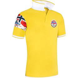 Nebulus Herren Poloshirt Paras, Shirt, Sweatshirt, Polo, gelb-weiß - XL von Nebulus