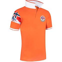 Nebulus Herren Poloshirt Paras, Shirt, Sweatshirt, Polo, orange-weiß - XL von Nebulus