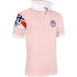 Nebulus Herren Poloshirt Paras, Shirt, Sweatshirt, Polo, rosa-weiß - XL von Nebulus