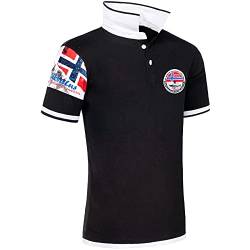 Nebulus Herren Poloshirt Paras, Shirt, Sweatshirt, Polo, schwarz-weiß - XXL von Nebulus