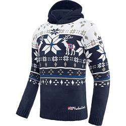 Nebulus Herren Pullover NORJAN, Warmer Pullover, praktischer & vielseitiger Kapuzenpullover, Navy - XXL von Nebulus