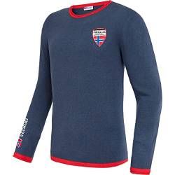 Nebulus Herren Strickpullover CEM, lässiger Pullover, vielseitig, Navy-rot - L von Nebulus