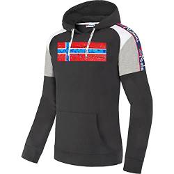 Nebulus Herren Sweater Nebraska, Hoody, praktischer Kapuzenpulli, schwarz - L von Nebulus