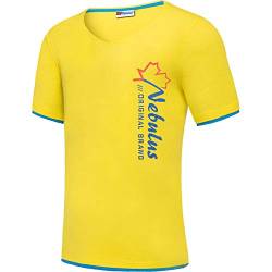 Nebulus Herren T-Shirt Keno, stylisches Shirt, V-Ausschnitt, gelb - M von Nebulus