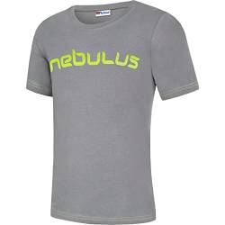 Nebulus Herren T-Shirt LEOS, Shirt, T-Shirt, Rundhals-Ausschnitt, grau-Lime - M von Nebulus