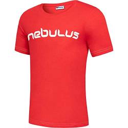 Nebulus Herren T-Shirt LEOS, Shirt, T-Shirt, Rundhals-Ausschnitt, rot-grau - XL von Nebulus