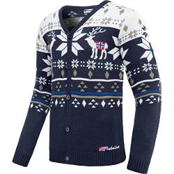 Nebulus Norweger Strick-Cardigan, Strickjacke SCAPE Herren (Model: P6213 - Herren, navy; Größe: XXL) von Nebulus