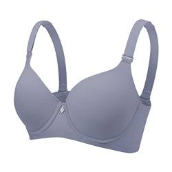 Necalisi BH Damen mit bügel Push up BH Grau Backless Dessous Nachtwäsche Frauen Plus Size Underwire Unterwäsche Vollschalen Starker Halt Große Größen Funktioneller BH Push up BH extrem 95D von Necalisi