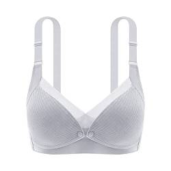 Necalisi BH Damen ohne bügel Schwangerschafts- & still-BHS Grau Non-Padded Non-Wired Maternity Nursing Bra Push up BH 95B von Necalisi