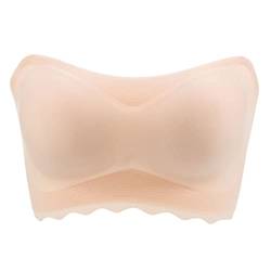 Necalisi Bandeau BH Damen Hellgelb Atmungsaktive Nahtlose Tube Top Trägerlosen Bandeau-BH Bequeme Unterwäsche BHS für Frauen Ohne Buegel Dirndl Push up BH 110 C von Necalisi