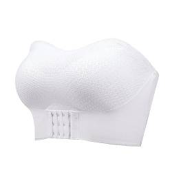 Necalisi Bandeau BH Weiß Bandeau BH Gepolsterter Trägerloser Brarette BH Ohne BüGel Nahtloser Bandeau Tube Top BH BH Push up extrem 85D von Necalisi