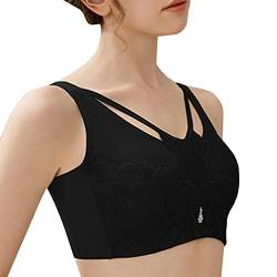 Necalisi Damen-BHS BH Damen mit bügel Schwarz Damen Push Up BH Ohne Buegel Body Make-up T-Shirt BH Alltag Basic Komfort Leicht gepolsterter BH Balconette BH Push up 85D von Necalisi