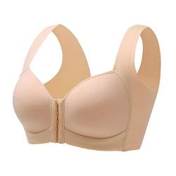 Necalisi Sport BH starker Halt BH mit Verschluss vorne Hellgelb Sports Bra Damen Set Bustier Gepolstert BH mit Dünnen Trägern Bequem Ohne Bügel Pushup BH Damen 75B von Necalisi