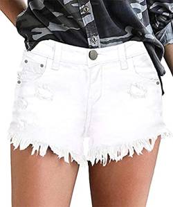 Necooer Damen Casual Short Pants Jeans mit mittlerer Taille für den Sommer XXL von Necooer