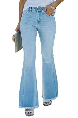 Necooer Distressed Jeans Für Damen Bell Bottom Jeans Für Damen Stretch Skinny Denim Jeans Mit Hoher Taille von Necooer