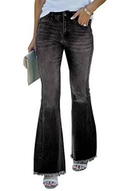 Necooer Jeans Für Damen Bootcut Jeans Mit Bell Bottom Stretch Übergröße Stretch Hohe Taille von Necooer