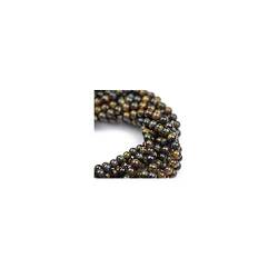 Neerupam Collection Natürliche Schwarze Tigerauge Edelstein Perlen für Schmuck Machen, runde Perlen, 8mm 10mm 12mm 14mm 16mm Perlen, Edelstein-Perlen für Armband Halskette Herstellung (8 mm) von Neerupam Collection