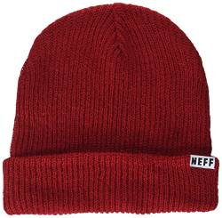 NEFF Herren Fold Damen Beanie-Mütze, Rot/Ausflug, einfarbig (Getaway Solids), Einheitsgröße von Neff