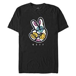 NEFF Herren Happy Peace Young, kurzärmelig T-Shirt, Schwarz, L von Neff