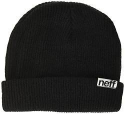 Neff Uni Fold Mütze, Black, One Size von Neff