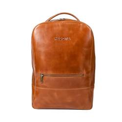 Negotia Alpha Leder Rucksack Wasserdicht - 16" Business Rucksack Mit Laptopfach Für Damen & Herren - Laptop Backpack Men & Women - Retro-stil Leather Daypacks - Rucksack - Braun von Negotia