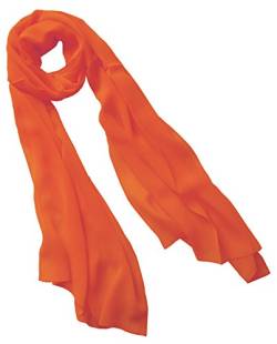 Nella-Mode Uni-Farbener Seidenschal, ca. 180x50 cm; reine Seide; Farbe gedecktes Orange von Nella-Mode