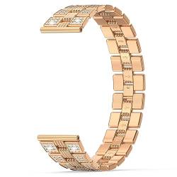 Nemheng 20mm Diamant Edelstahl Uhrenarmband Metall Schnellwechsel Armband Ersatz Edelstahl Metall Armband Kompatibel N5,N70 Smartwatch von Nemheng