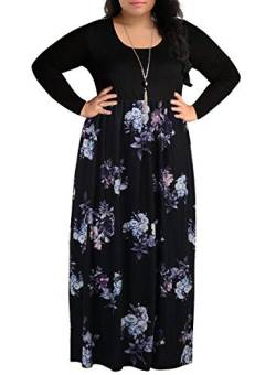 Nemidor Damen-Maxikleid mit Zickzack-Druck, kurzärmelig, Übergröße, lässiges Sommerkleid - Schwarz - 52 Mehr von Nemidor