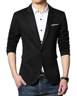 Nemopter Herren Sakko Lässige Elegante Slim Fit Blazer Einknopf Anzugjacke Herren Blazer Jackett von Nemopter