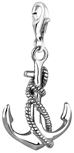 Nenalina Anker Karabiner Charm Anhänger für Bettelarmband aus 925 Sterling Silber 713068-000 von Nenalina