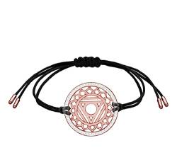 Nenalina Damen Armband mit Hals - Vishuddha Chakra Anhänger in 925 Sterling Silber rosé-vergoldet mit Glas Steinen besetzt 863358-401 von Nenalina