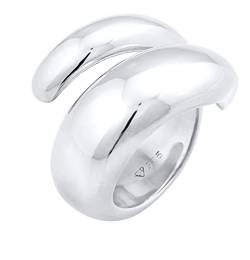 Nenalina Damen Ring Silberring Wickelring mit polierter Oberfläche, handgearbeitet aus 925 Sterling Silber, 312080-000 Gr.60 von Nenalina