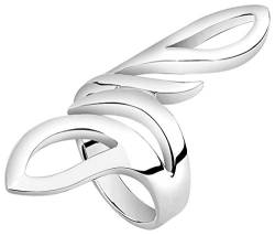 Nenalina Damen Ring Silberring mit polierter Oberfläche im modernen Design, handgearbeitet aus 925 Sterling Silber, 312123-000 Gr.56 von Nenalina