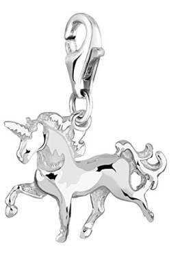 Nenalina Einhorn Karabiner Charm Anhänger für Bettelarmband aus 925 Sterling Silber 713132-000 von Nenalina