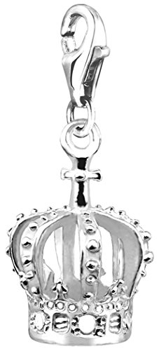 Nenalina Krone Karabiner Charm Anhänger für Bettelarmband aus 925 Sterling Silber 713001-000 von Nenalina