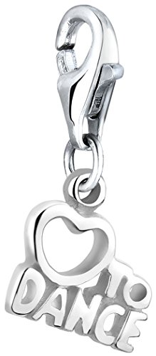 Nenalina Love to Dance Karabiner Charm Anhänger für Bettelarmband aus 925 Sterling Silber 713181-000 von Nenalina